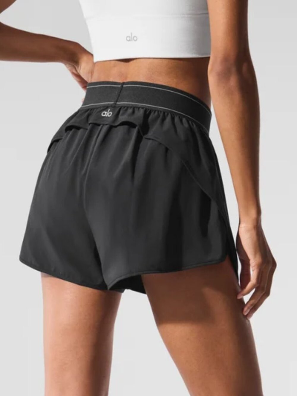 NWT🖤Alo Yoga Match Point Short Black Athletic Activewear - Picture 7 of 7